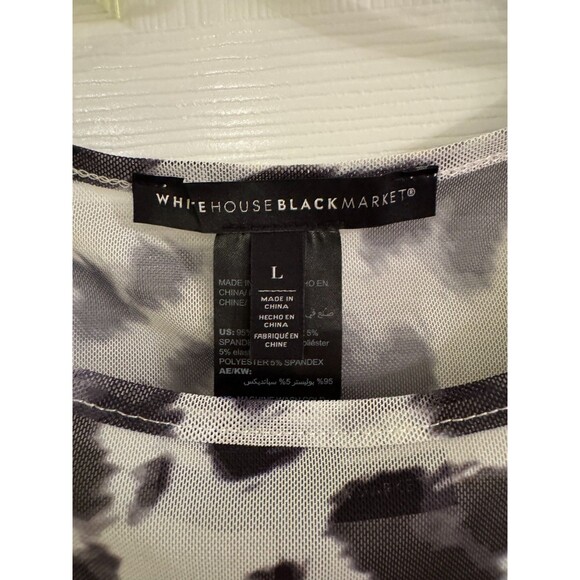 White House Black Market Shirt Sz. Large Leopard Long Sleeve Knit Blouse Top - Picture 10 of 10
